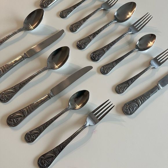 Cambridge Fish/Bass Stainless Flatware Silverware Old Stock - Picture 4 of 13